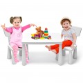 3 Pieces Multifunction Activity Kids Play Table and Chair Set - Gallery View 26 of 40