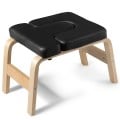 Yoga Headstand Wood Stool with PVC Pads