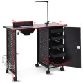 Manicure Nail Table Steel Frame Beauty Spa Salon Workstation with Drawers - Gallery View 4 of 24
