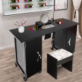 Manicure Nail Table Steel Frame Beauty Spa Salon Workstation with Drawers - Gallery View 2 of 24