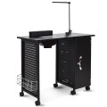 Manicure Nail Table Steel Frame Beauty Spa Salon Workstation with Drawers - Gallery View 6 of 24