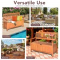 42 Inch Storage Deck Box Solid Wood Seating Container