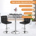 360° Swivel Cocktail Pub Table with Sliver Leg and Base