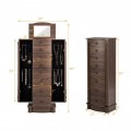 7 Drawers Retro Standing Wood Jewelry Cabinet - Gallery View 4 of 10