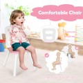 Wood Activity Kids Table and Chair Set with Center Mesh Storage - Gallery View 26 of 57