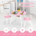 Wood Activity Kids Table and Chair Set with Center Mesh Storage - Gallery View 34 of 57