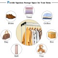  Freestanding Clothes Organizer Rack with Shelves and Hanging Rods