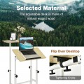 Height Adjustable Mobile Standing Desk with Rolling Wheels for Office and Home - Gallery View 9 of 24