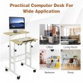 Height Adjustable Mobile Standing Desk with Rolling Wheels for Office and Home - Gallery View 11 of 24