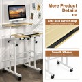 Height Adjustable Mobile Standing Desk with Rolling Wheels for Office and Home - Gallery View 5 of 24
