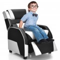 Kids Youth PU Leather Gaming Sofa Recliner with Headrest and Footrest - Gallery View 47 of 65