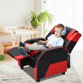 Kids Youth PU Leather Gaming Sofa Recliner with Headrest and Footrest - Gallery View 32 of 65