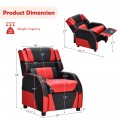 Kids Youth PU Leather Gaming Sofa Recliner with Headrest and Footrest - Gallery View 30 of 65