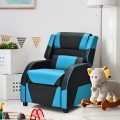 Kids Youth PU Leather Gaming Sofa Recliner with Headrest and Footrest - Gallery View 24 of 65