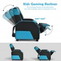 Kids Youth PU Leather Gaming Sofa Recliner with Headrest and Footrest - Gallery View 22 of 65