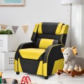 Kids Youth PU Leather Gaming Sofa Recliner with Headrest and Footrest - Gallery View 11 of 65