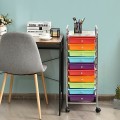 Rolling Storage Cart Organizer with 10 Compartments and 4 Universal Casters - Gallery View 46 of 66