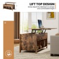 Wood Lift Top Coffee Table with Storage Lower Shelf - Gallery View 20 of 30
