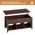 Wood Lift Top Coffee Table with Storage Lower Shelf - Gallery View 4 of 30