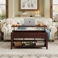 Wood Lift Top Coffee Table with Storage Lower Shelf - Gallery View 6 of 30