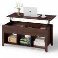 Wood Lift Top Coffee Table with Storage Lower Shelf - Gallery View 3 of 30