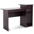 Compact Computer Desk with Drawer and CPU Stand - Gallery View 4 of 34