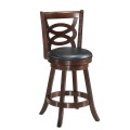 24 Inch Counter Height Upholstered Swivel Bar Stool with Cushion Seat - Gallery View 22 of 23