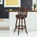 24 Inch Counter Height Upholstered Swivel Bar Stool with Cushion Seat - Gallery View 19 of 23