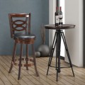 24 Inch Counter Height Upholstered Swivel Bar Stool with Cushion Seat - Gallery View 20 of 23
