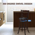24 Inch Counter Height Upholstered Swivel Bar Stool with Cushion Seat - Gallery View 23 of 23