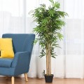 5-Feet Artificial Bamboo Silk Tree Indoor-Outdoor Decorative Planter - Gallery View 2 of 12