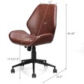Office Home Leisure Mid-Back Upholstered Rolling Chair 