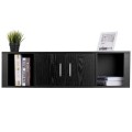 Wall Mounted Floating 2 Door Desk Hutch Storage Shelves - Gallery View 8 of 23