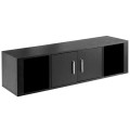 Wall Mounted Floating 2 Door Desk Hutch Storage Shelves - Gallery View 4 of 23