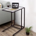 Sofa End Table Coffee Side Table with Glass Top - Gallery View 6 of 13