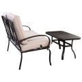 2 Pieces Patio Outdoor Cushioned Coffee Table Seat - Gallery View 9 of 39