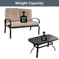 2 Pieces Patio Outdoor Cushioned Coffee Table Seat - Gallery View 11 of 39