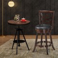 24 Inch Counter Height Upholstered Swivel Bar Stool with Cushion Seat - Gallery View 8 of 23