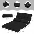 6-Position Foldable Floor Sofa Bed with Detachable Cloth Cover - Gallery View 43 of 51
