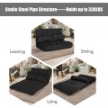 6-Position Foldable Floor Sofa Bed with Detachable Cloth Cover - Gallery View 48 of 51