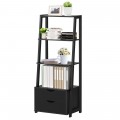 4-Tier Ladder Bookshelf Storage Display with 2 Drawers - Gallery View 4 of 10