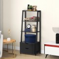 4-Tier Ladder Bookshelf Storage Display with 2 Drawers - Gallery View 7 of 10