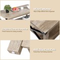 43.5 Inch Rustic Coffee Table with Storage Shelf - Gallery View 11 of 12