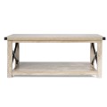 43.5 Inch Rustic Coffee Table with Storage Shelf - Gallery View 12 of 12