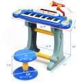 37 Key Electronic Keyboard Kids Toy Piano - Gallery View 4 of 24