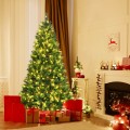 Pre-Lit Christmas Spruce Tree with Tips and Lights - Gallery View 1 of 37