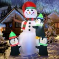 6 Feet Christmas Quick Inflatable Snowman with Penguins - Gallery View 1 of 10