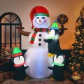 6 Feet Christmas Quick Inflatable Snowman with Penguins - Gallery View 7 of 10