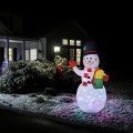 5 Feet Tall Snowman Inflatable with Built-in Colorful LED Lights - Gallery View 6 of 12