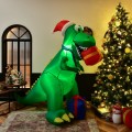 6 Feet Christmas Inflatable Dinosaur for Indoor and Outdoor - Gallery View 6 of 10